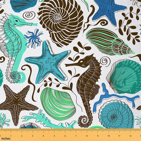 Seahorse Fabric Etsy