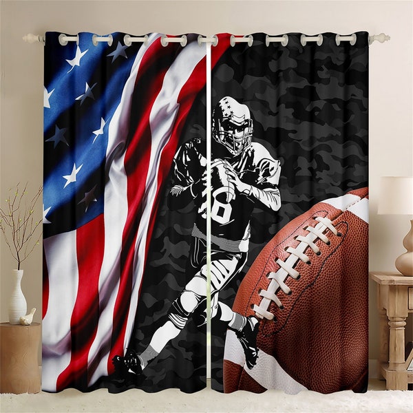 Rugby Window Curtain Etsy