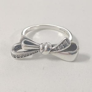 Bague noeud brillant Pandora S925 ale Etsy France
