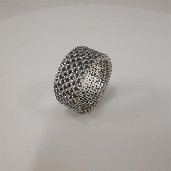 Pandora S925 Silver Ale Heraldic Check Ring Etsy Canada