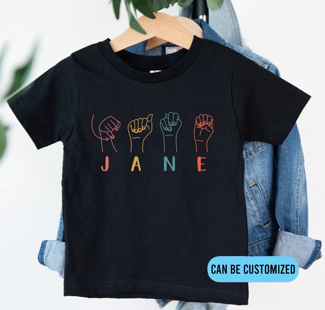 Personalized Sign Language Shirt Custom Name Sign Language - Etsy