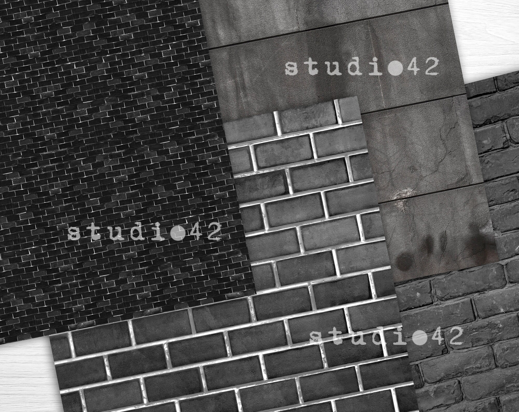 Black Bricks Background Digital Papers Black Bricks Texture - Etsy