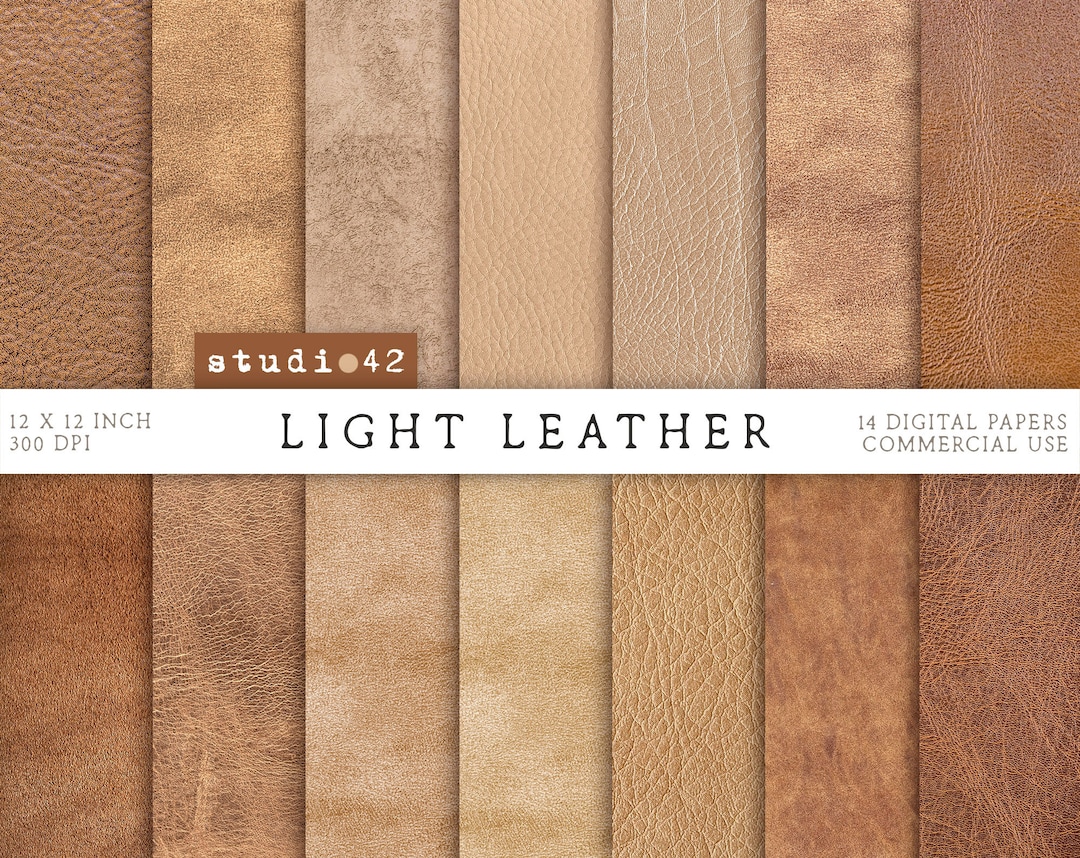 Light Leather Textures Digital Papers, Leather Backgrounds, Leather ...