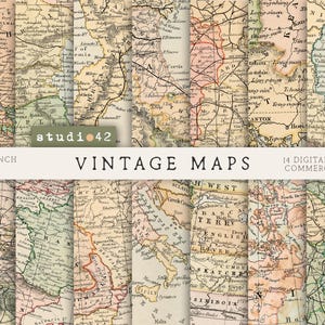 Oude kaarten van de wereld, vintage wereldkaarten, grungekaarten, antieke kaarten, afdrukbare reisephemera, vintage papieren dagboekpagina's, reisdagboek