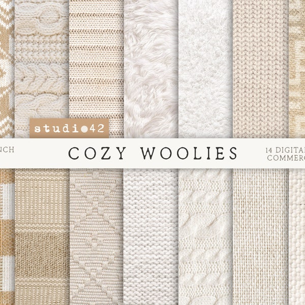 Warm knits digital papers, Cozy Winter backdrop, Crochet texture Paper, Knit Pattern Digital Paper, Wool Sweater Knit Digital texture