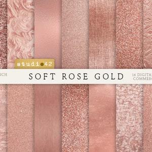 Weiches Rose Gold Digital Papier, Rose Gold digitaler Hintergrund, Rose Gold Folientexturen, Luxus Rose Gold digitaler Hintergrund, Rose digitales Papier