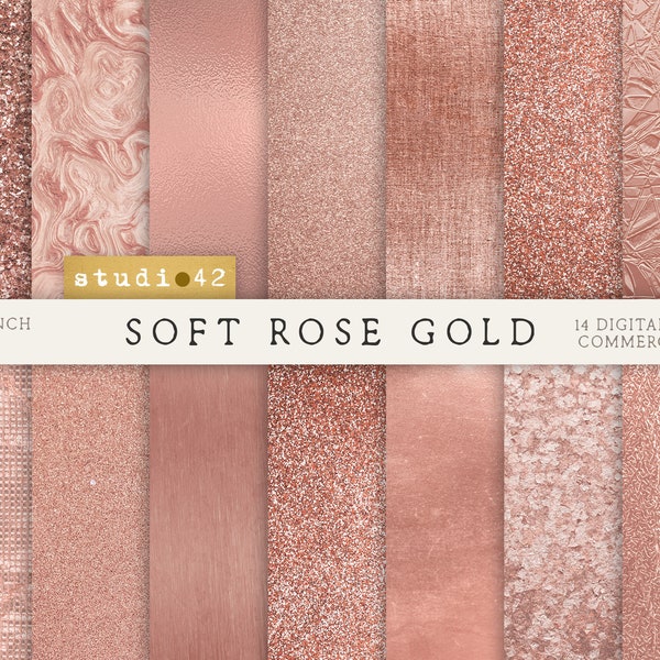 Soft Rose Gold Digital paper, Rose Gold Digital background, Rose Gold foil textures, Luxury Rose Gold Digital background, Rose digital paper
