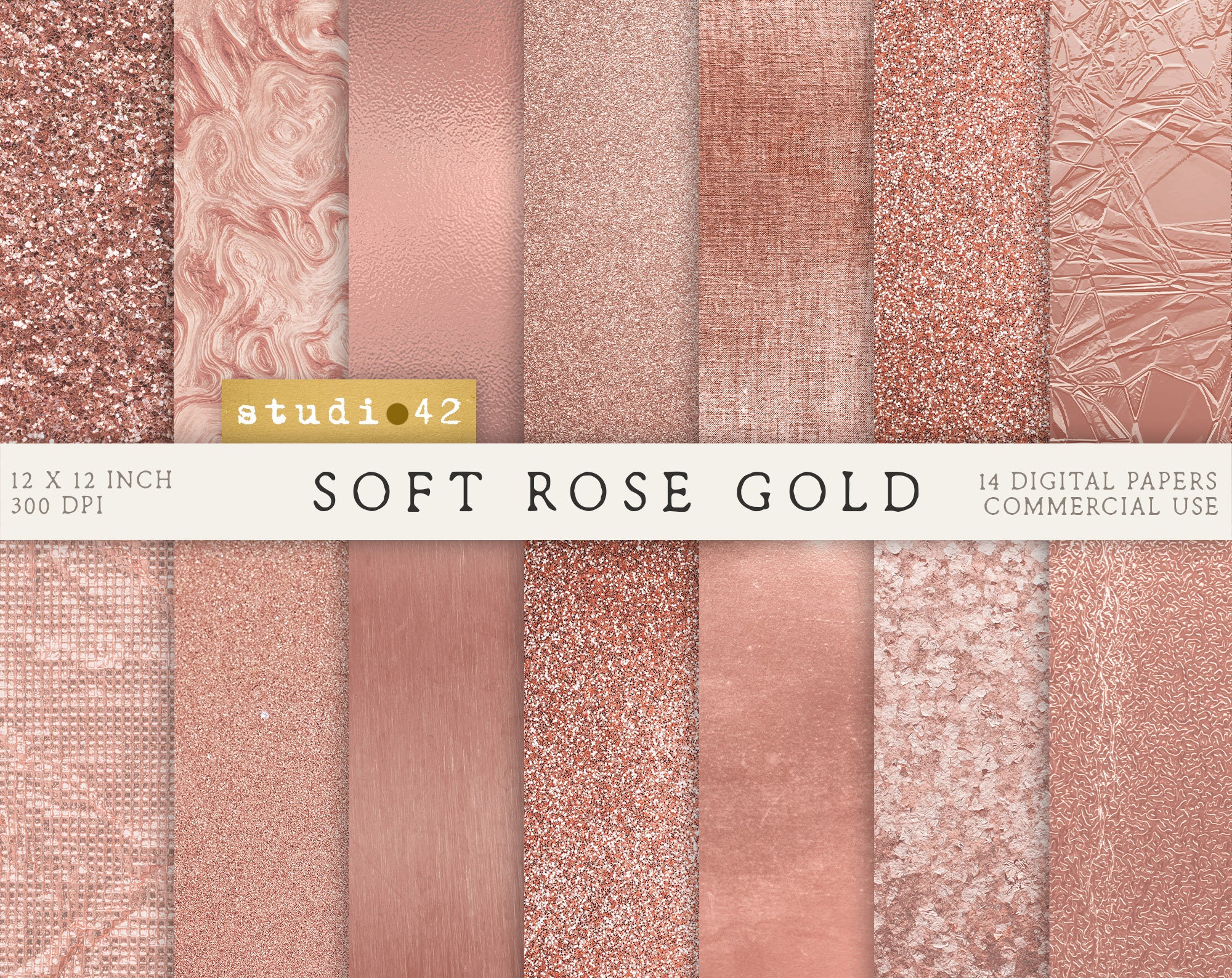 Soft Rose Gold Digital paper, Rose Gold Digital background, Rose Gold foil textures, Luxury Rose Gold Digital background, Rose digital paper