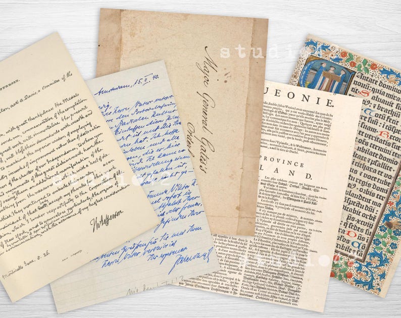 Ephemera for Junk Journals V7 | Vintage Ephemera Pack | Scrapbook Pages ...