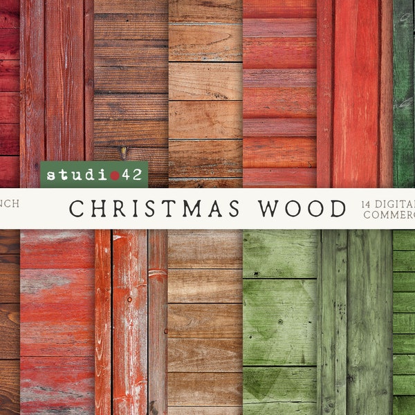 Christmas wood digital paper, Xmas wood backgrounds, Dark wood textures, Rustic Christmas wood digital background, Holiday Wooden background