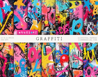 Graffiti Background, Graffiti Backdrop, Graffiti Art, Graffiti Wall Background, Graffiti Digital Paper, Digital Graffiti, Graffiti Wallpaper