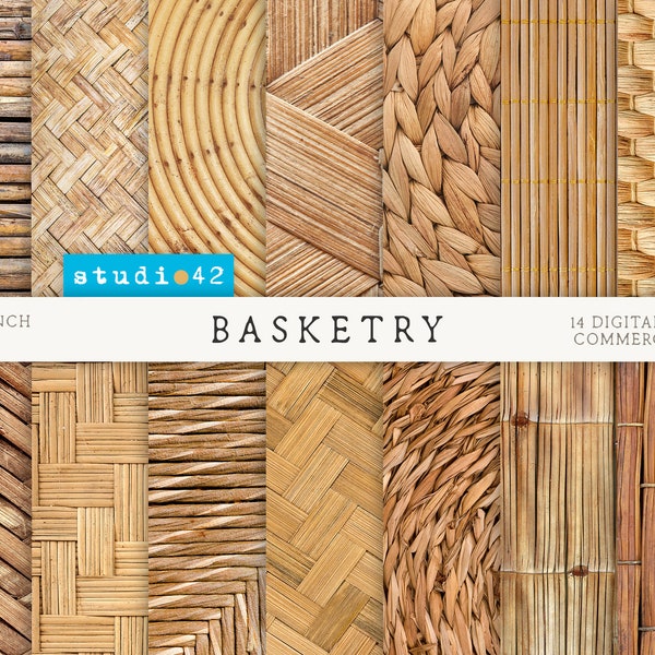 Basketry Printable paper, Wicker Digital background, Weave textures, Wicker Basket Digital backgrounds, Rattan digital paper, Basketware