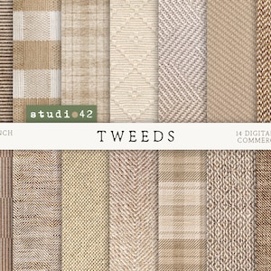 Tweeds Hintergrund digitale Papiere, Tweeds Texturen, Woll Tweeds digitaler Hintergrund, Erdfarbenes Tweed Papier, Stoff Digitales Papier
