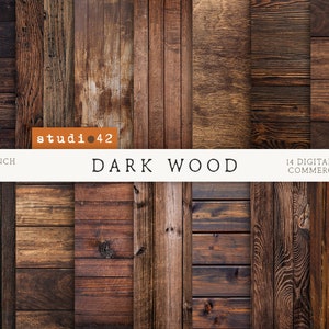 Donker hout digitaal papier, Donkere houten achtergronden, Donkere houtstructuren, Bruin hout, Houten panelen, Rustieke houten digitale achtergrond, Donker houtpapier