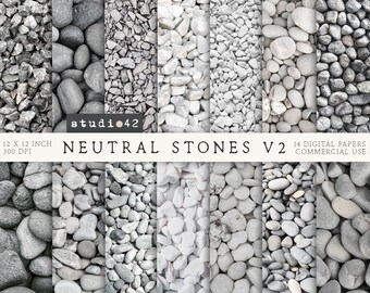 Stones background digital papers, Neutral Stones texture paper, Stones Texture Digital Scrapbook Paper, Neutral Stones Digital Backdrops