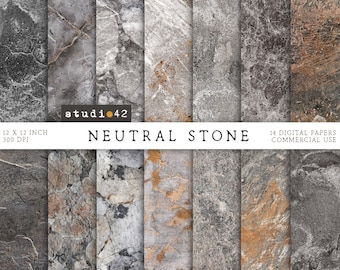 Neutral Stones background digital papers, Stone texture paper, Real Stone Texture Digital Scrapbook Paper, Colorful Stones Digital Backdrops