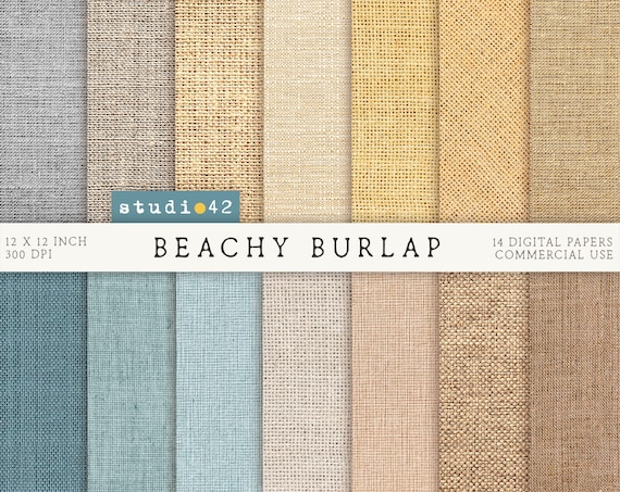 Beach Textures Burlap background digital papers,  Linen texture paper, Jute digital background, Printable Burlap Paper, Fabric Digital Paper
