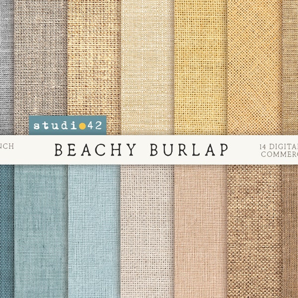 Beach Textures Burlap background digital papers,  Linen texture paper, Jute digital background, Printable Burlap Paper, Fabric Digital Paper