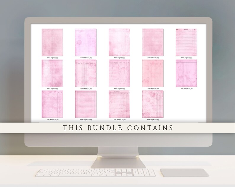 Printable Pink Ledger Paper Ledger Book Digital Ledger Etsy
