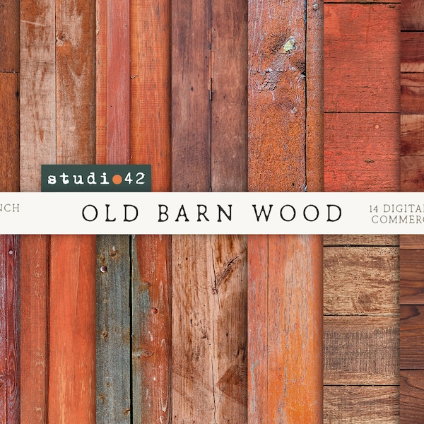 Barn Wood Digital Paper, Rustic Barn Wood Print, Printable Red Wood Digital Background, Wood Scrapbook Paper, Old Barnwood Digital Textures