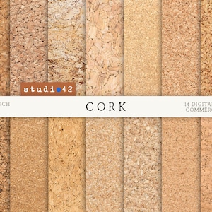 Corc Digital Paper, Natural Cork-textuur, Distressed hout, Digital Cork-achtergrond, Natural Cork Digital Paper, Afdrukbaar kurkpapier