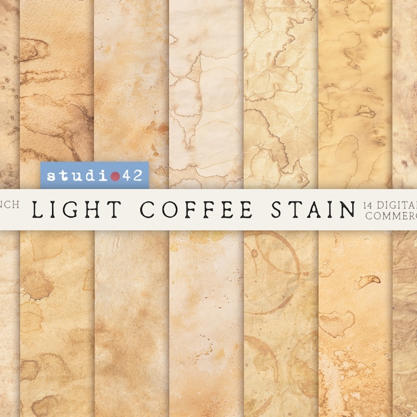 Light Coffee Stained Digital paper, Soft Tea coffee dyed Digital background, Printable Coffee Dyed Plain Background, Coffee Dyed Paper