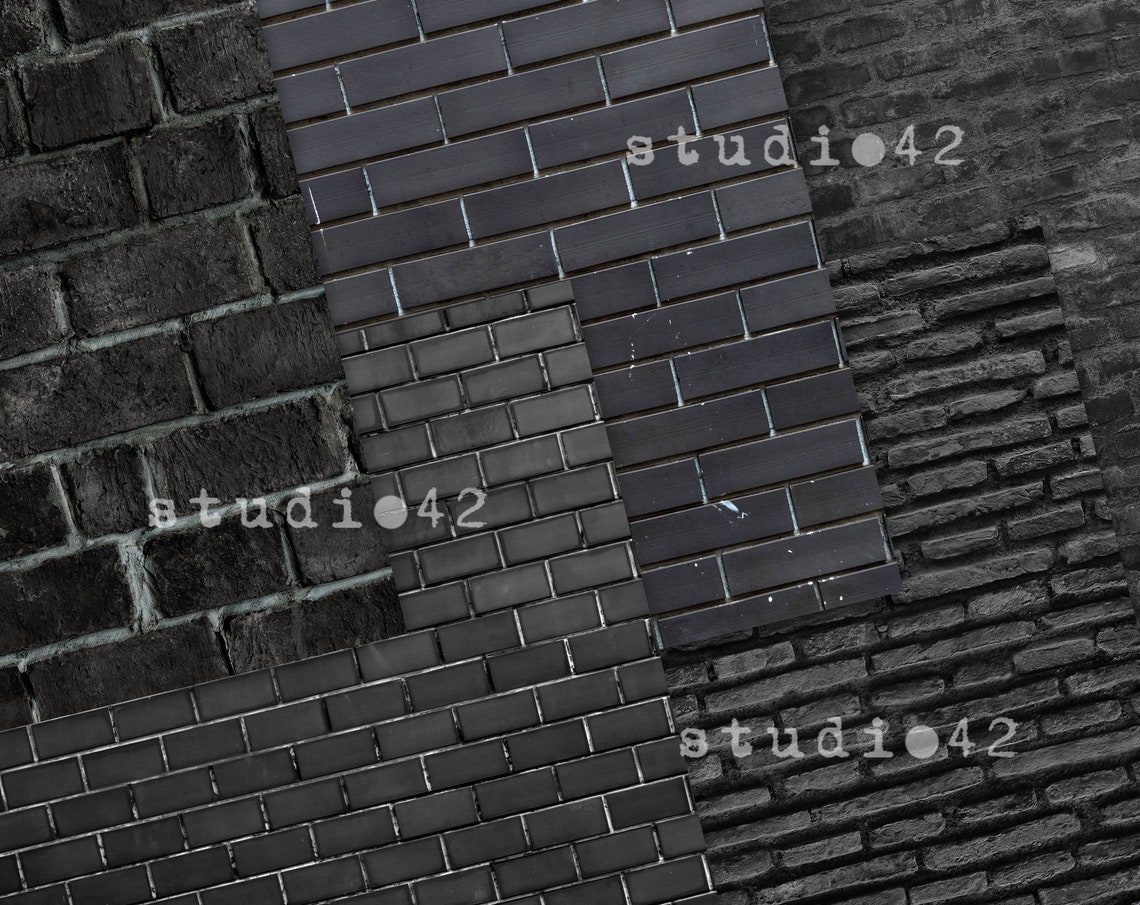 Black Bricks Background Digital Papers Black Bricks Texture - Etsy