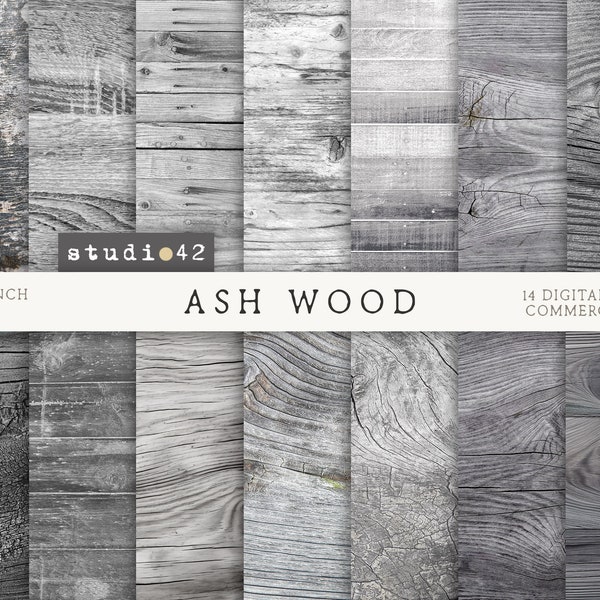 Ash Wood background digital papers, Ash wooden texture paper, Rustic wood digital background, Distressed wood white paper, Burnt Wood