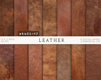 Leather textures digital papers,  Leather Backgrounds, Leather digital background, Leather printable sheets, Rustic Leather Digital Paper