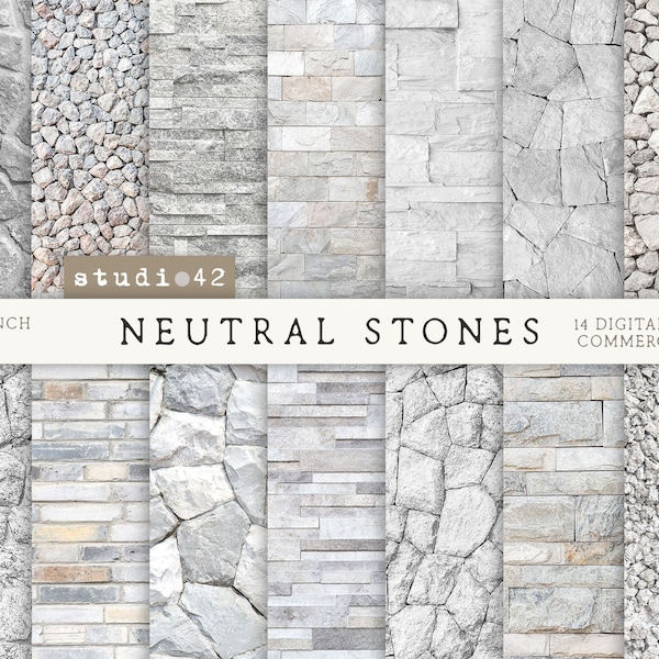 Stones background digital papers, Neutral Stones texture paper, Stones Texture Digital Scrapbook Paper, Neutral Stones Digital Backdrops