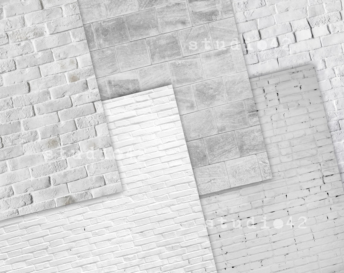 White Bricks Background Digital Papers White Bricks Texture Etsy