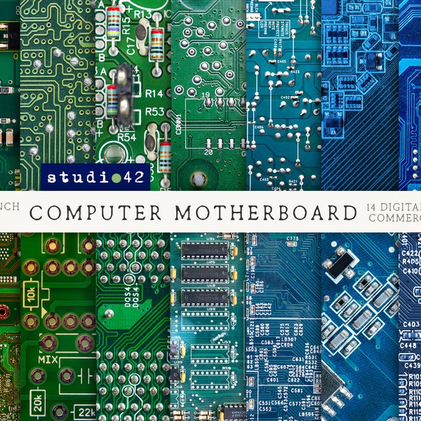Computer parts digital papers, Computer Motherboard Patterns, Circuit Boards Digital Paper, Tech Digital Backdrops, Hard drive chip Texture