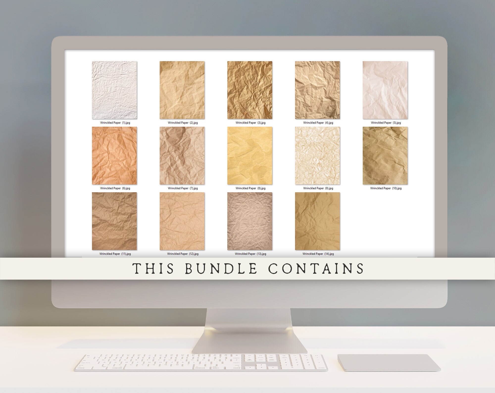 Wrinkled Digital Paper, Wrinkled Digital Background, Folded Textures ...