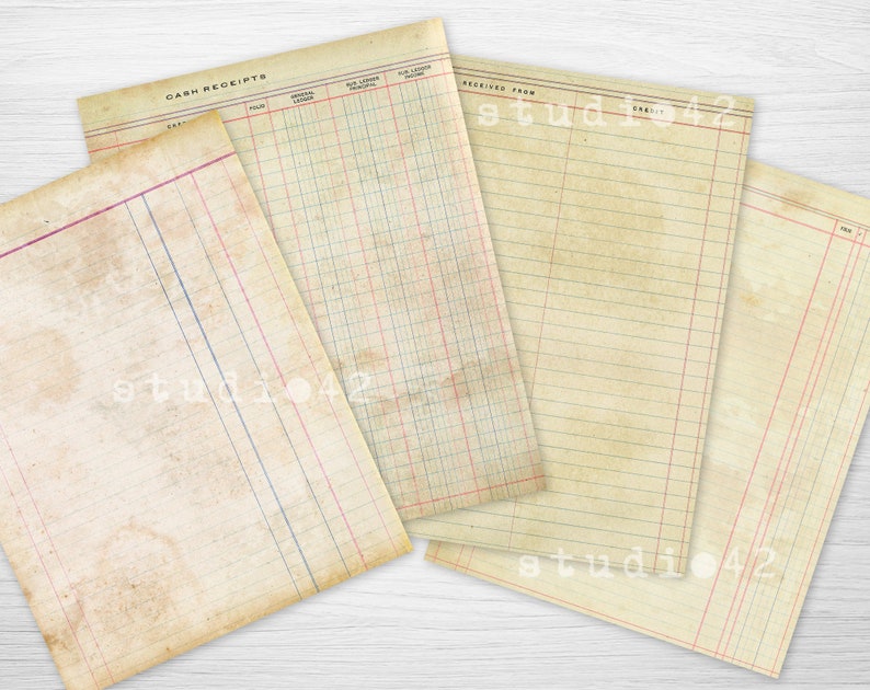 Printable Ledger Paper Ledger Book Digital Ledger Paper Etsy