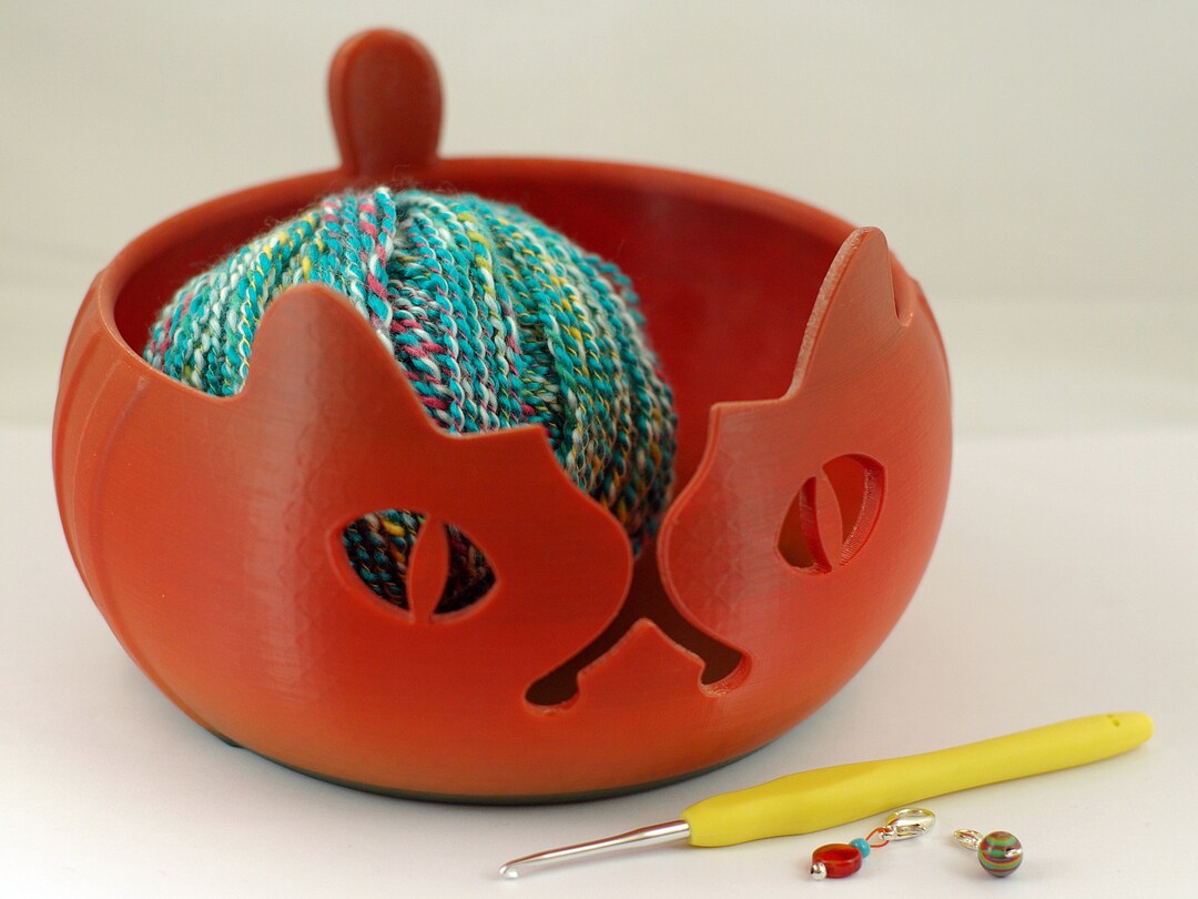 Yarn Bowl 3D Printed Exotic Cat Design Crochet Knitting Etsy UK