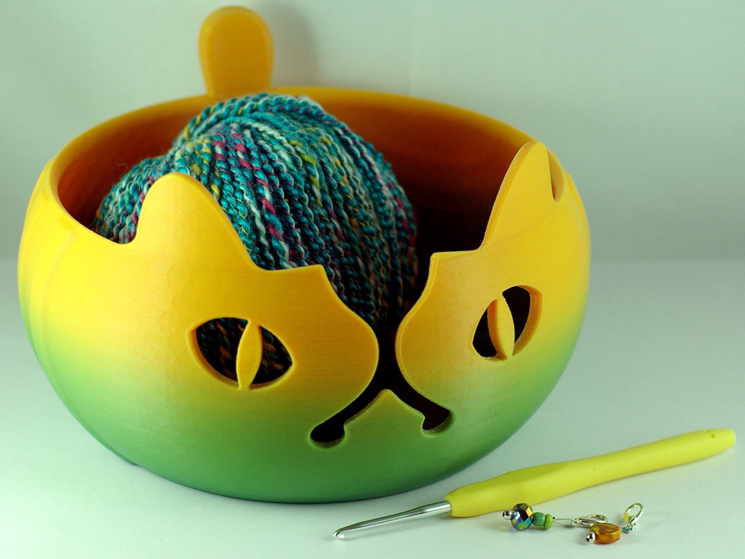 Yarn Bowl 3D Printed Exotic Cat Design Crochet Knitting Etsy UK