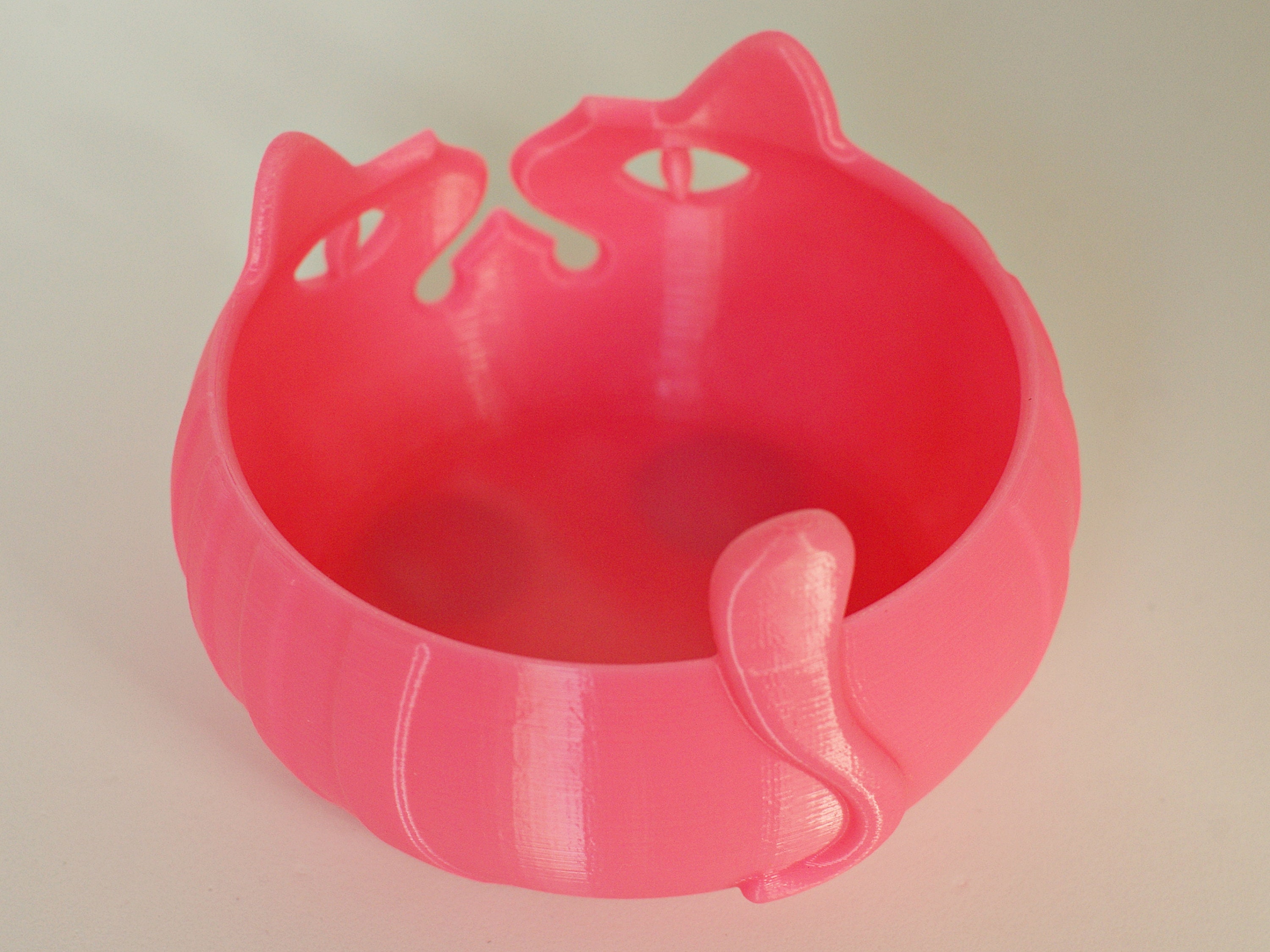 Yarn Bowl 3D Printed Exotic Cat Design Crochet Knitting Storage Set of