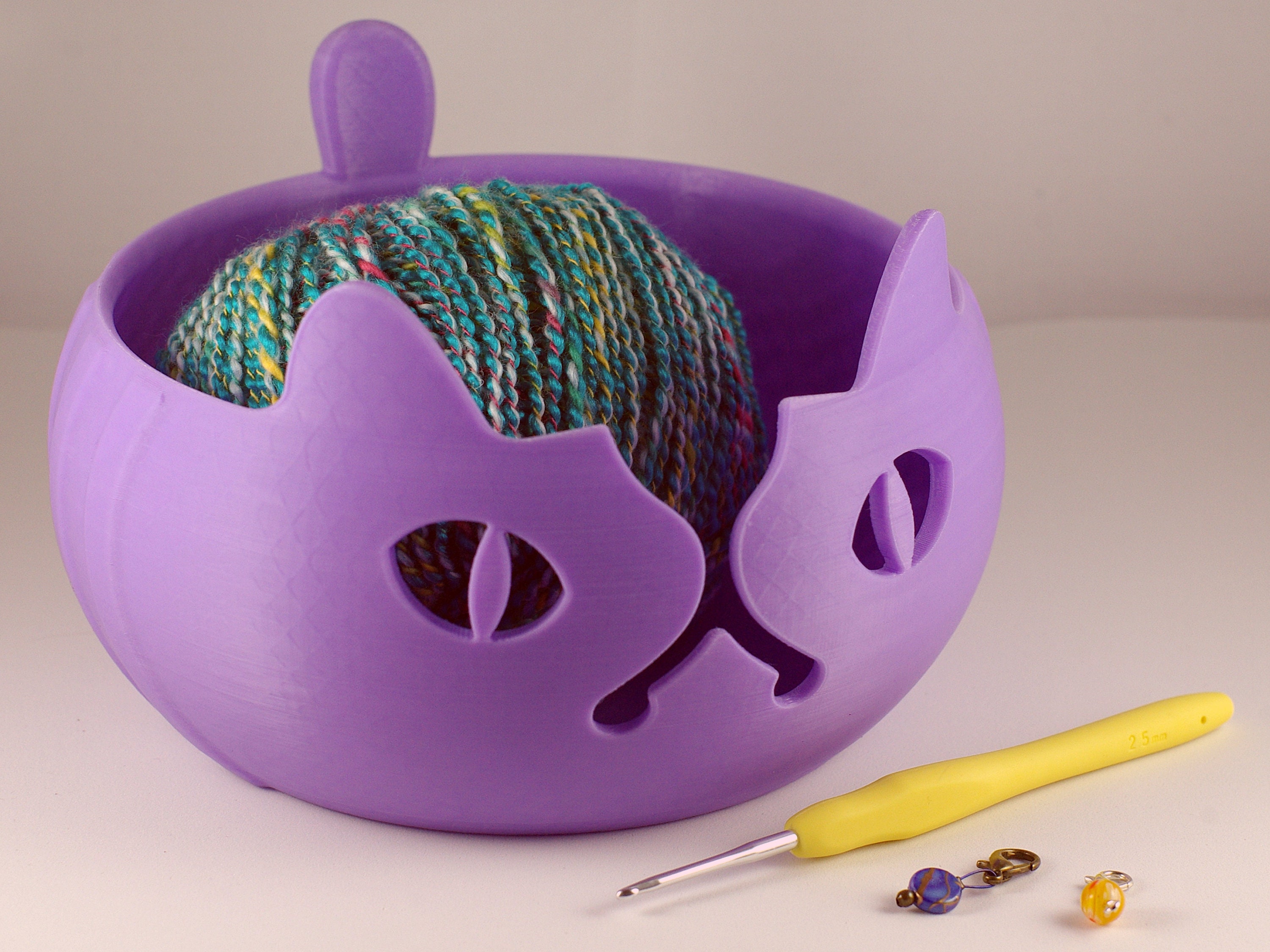 Yarn Bowl 3D Printed Exotic Cat Design Crochet Knitting Etsy UK