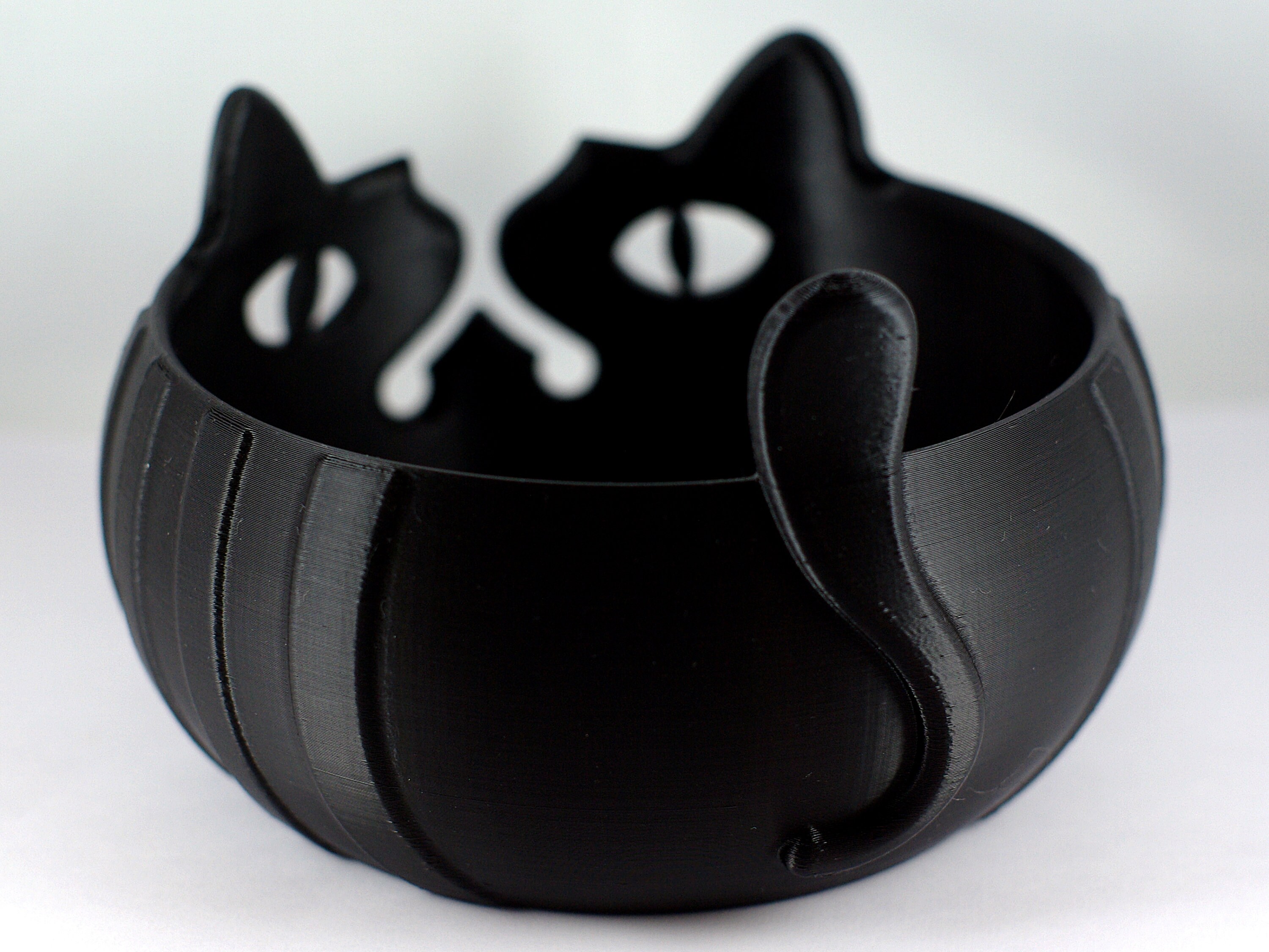 Yarn Bowl 3D Printed Exotic Cat Design Crochet Knitting Storage Set of