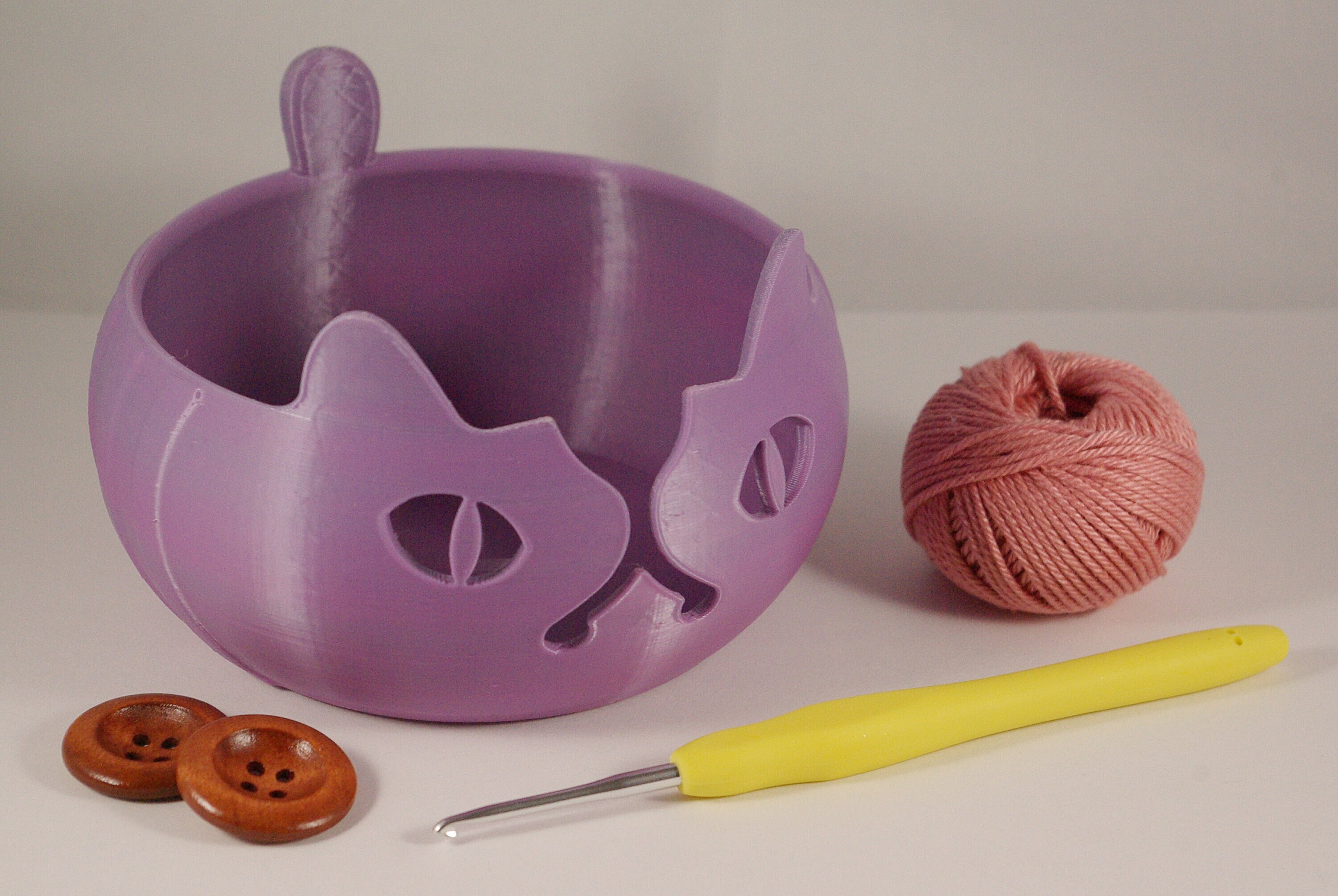 Craft Yarn Bowl 3D Printed Exotic Cat Design Crochet Knitting Etsy UK