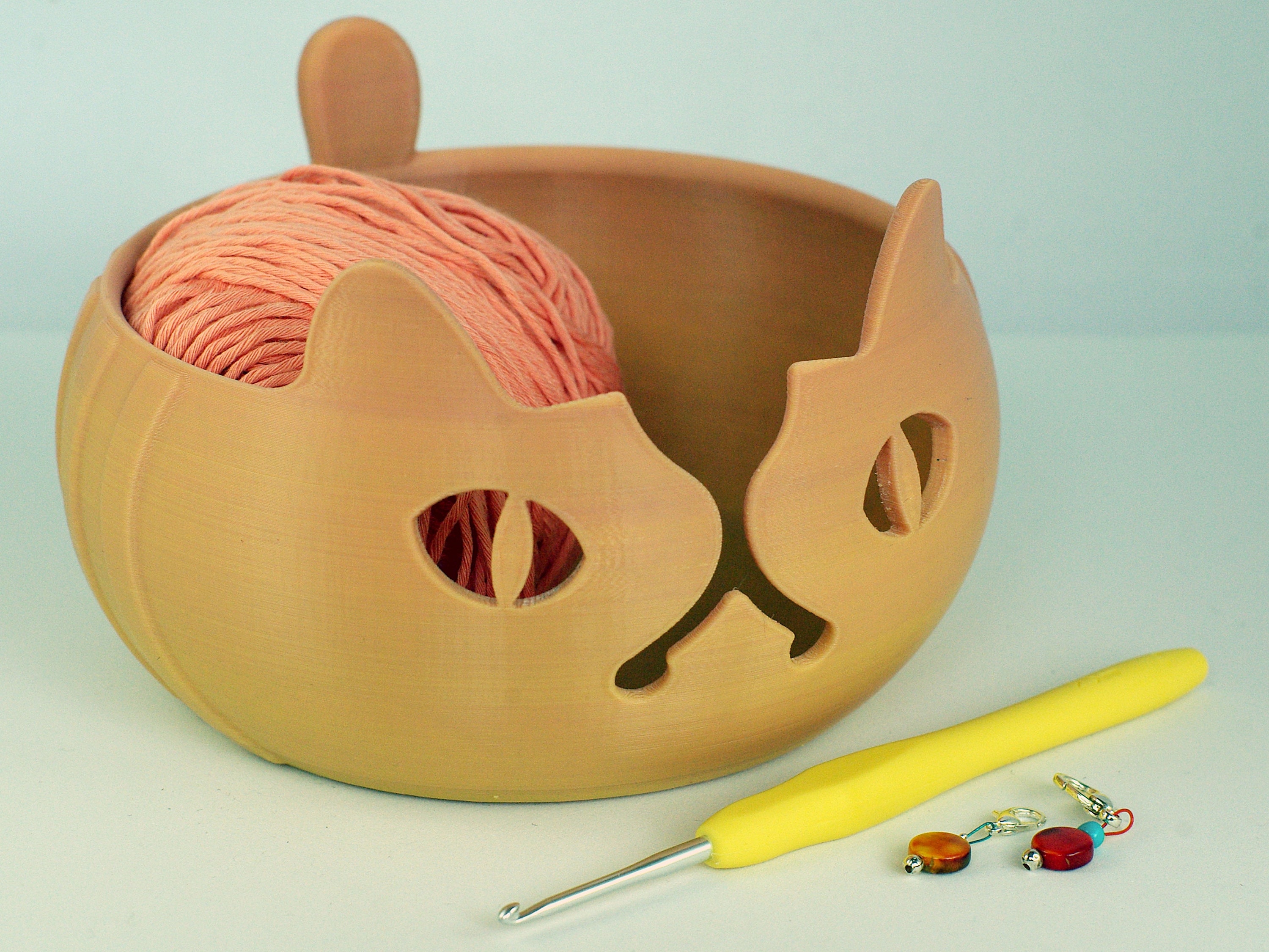 Yarn Bowl 3D Printed Exotic Cat Design Crochet Knitting Etsy UK