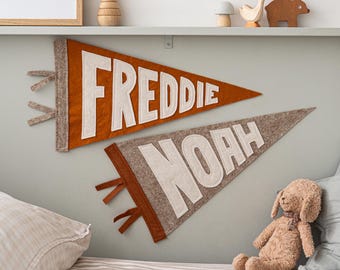 Custom Name Felt Pennant Flag: Personalized Nursery Decor