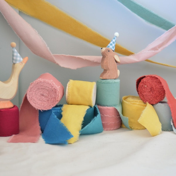 Reusable Cotton Party Streamers | Eco Party Ribbon 100% Cotton
