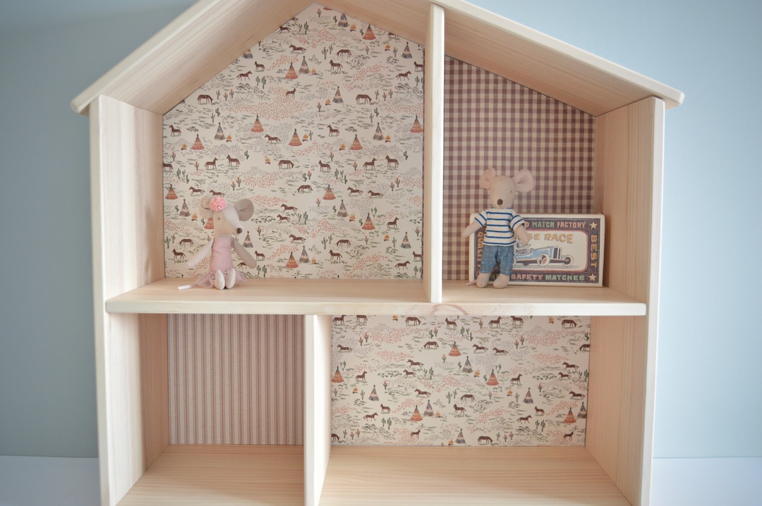 Wallpapers for IKEA FLISAT Doll's House Made Using Maileg Etsy