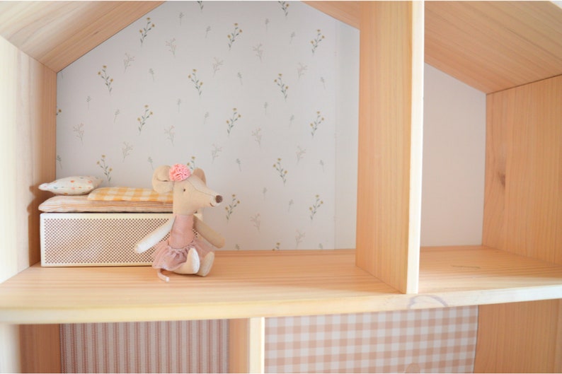 Wallpapers for IKEA FLISAT doll's house Country wildflower Dollshouse wallpapers image 3
