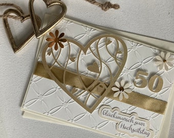 Glückwunsch Goldenen Hochzeit, 50. Hochzeitstag, 50 Jahre Jubiläum,