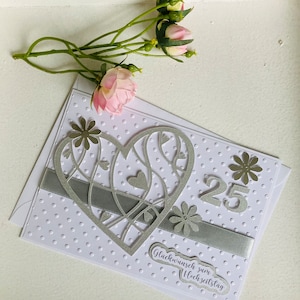 Glückwunsch silberne Hochzeit, 25. Hochzeitstag, 25 Jahre Jubiläum