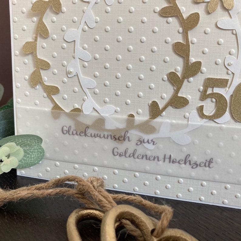 Glückwunschkarte zum 50. Hochzeitstag, Goldene Hochzeit, 50 Jahre Jubiläum Bild 6