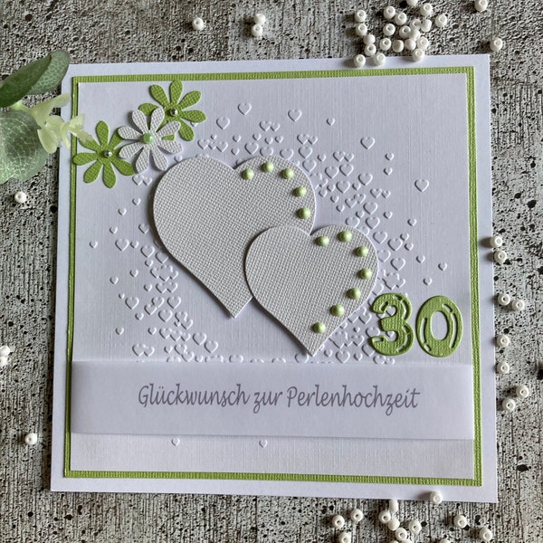 Glückwunsch Perlenhochzeit, 30. Hochzeitstag