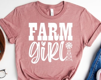Farm Girl T-shirt, Cowgirl T-Shirt, Barn Outfit,  Big Farmer Family T-Shirt, Rodeo T-Shirt , Horse-Riding T-Shirt, Country Girl T-Shirt